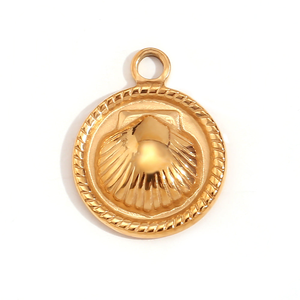 Wholesale Retro Geometric Stainless Steel 18K Gold Plated DIY Jewelry Accessories